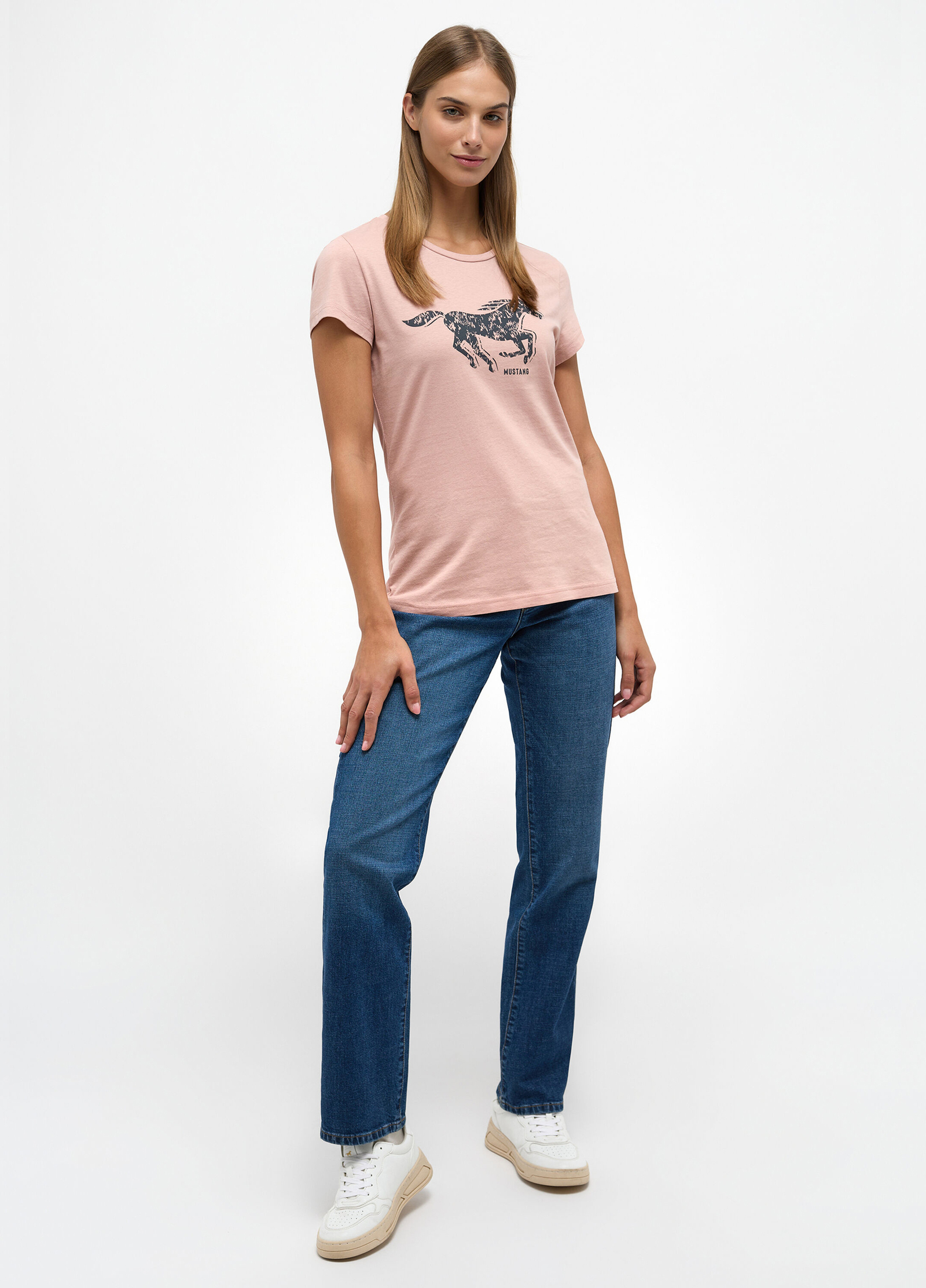 Mustang Jeans® Alexia C Print - Misty Rose Rozmiar L