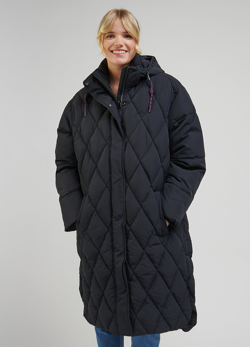 Lee Long Puffer Unionall Black - LQ51EVA76