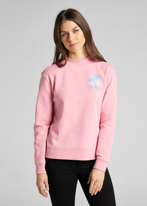 Lee Palm Tree Sweatshirt Pink - L53IEINL