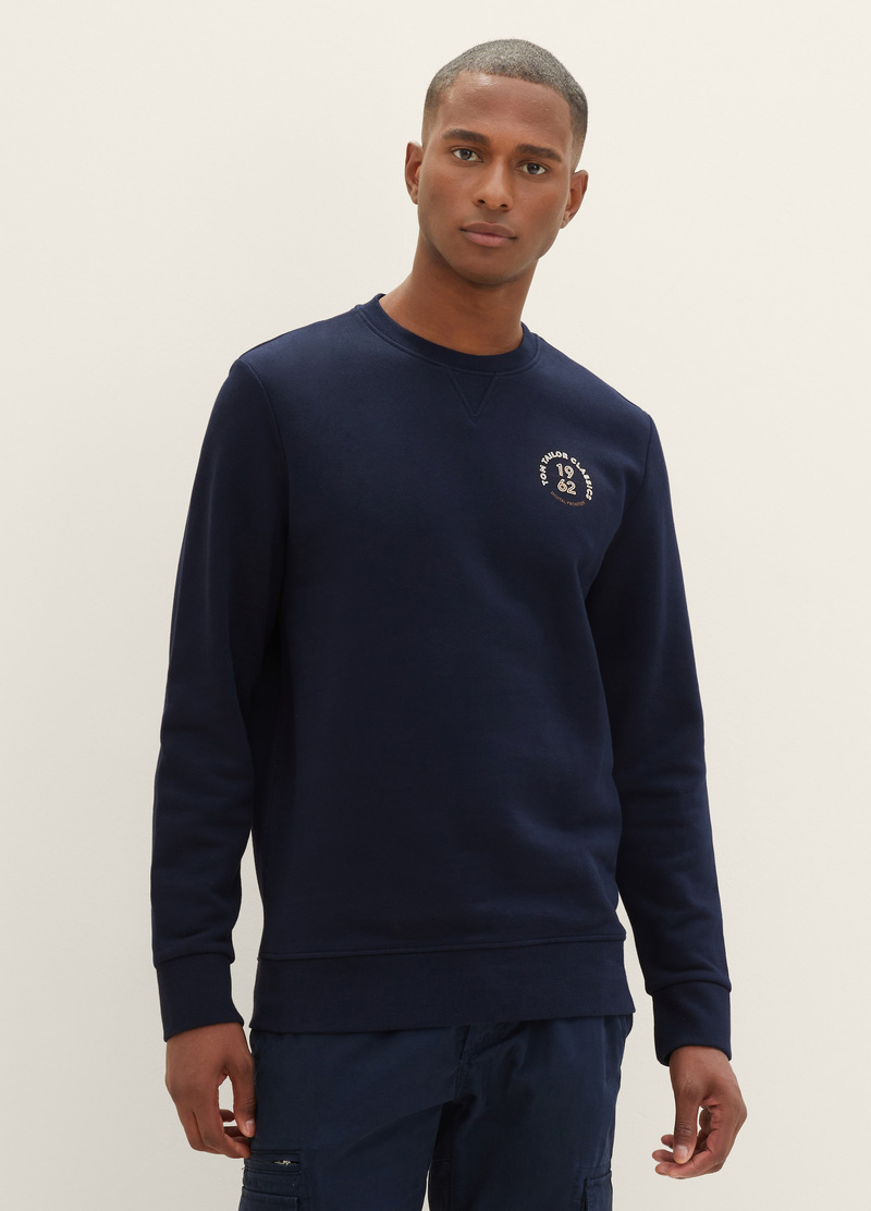 Print Tom A Tailor® L Size Sky Sweatshirt With Blue - Captain