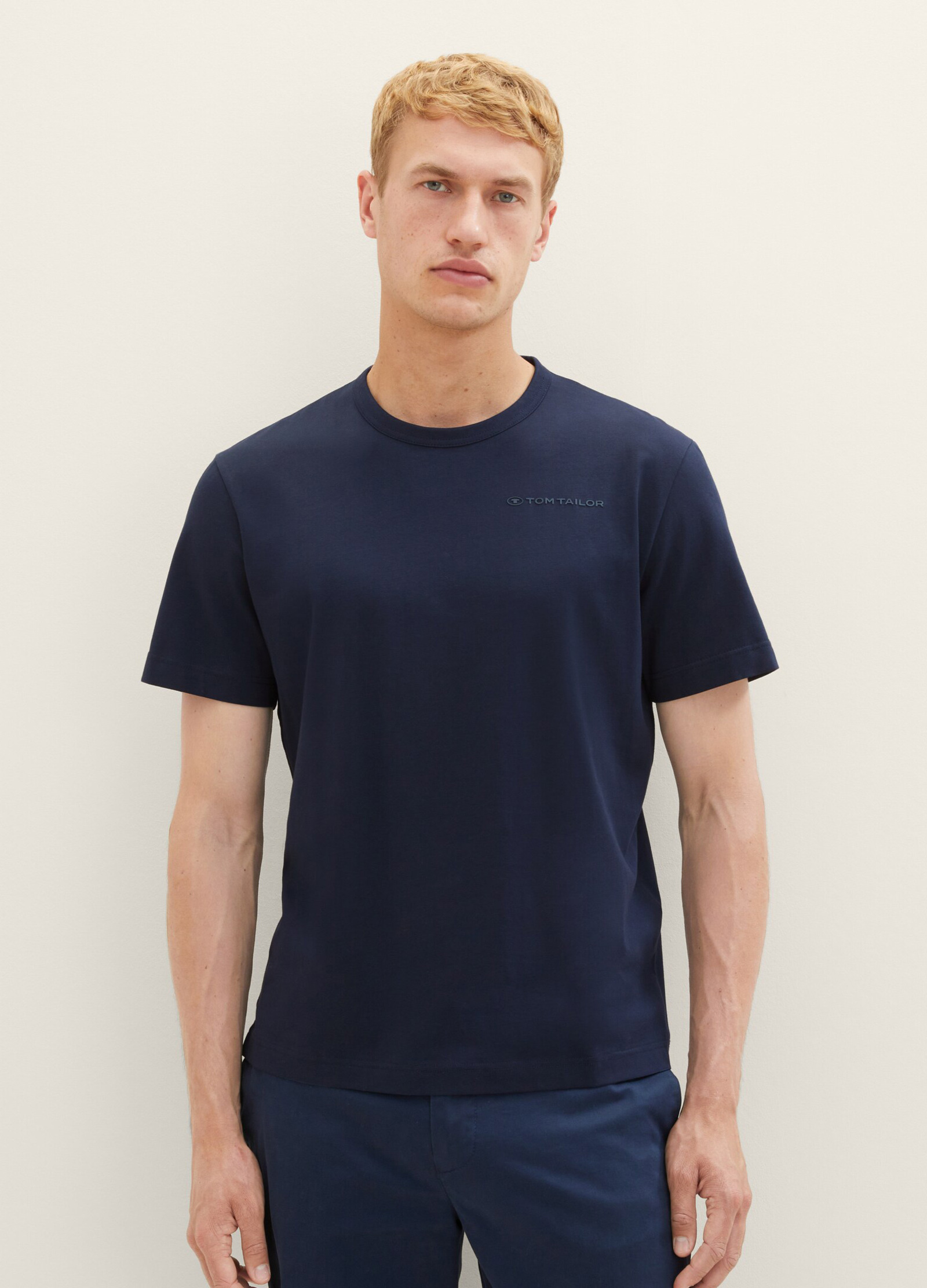 Sky T-shirt Size Captain Basic M Tailor® Blue - Tom
