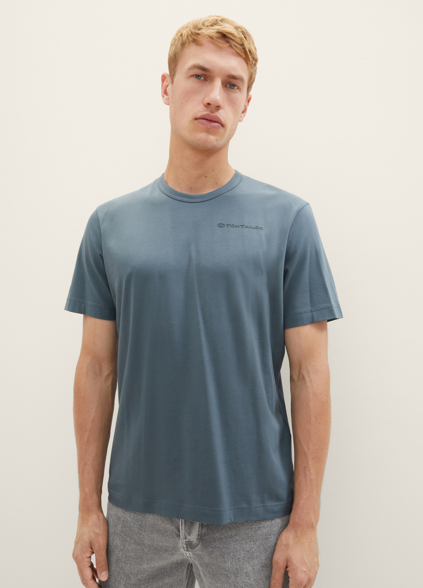 Tom Tailor® Basic - Dark Dusty Teal T-shirt Size L