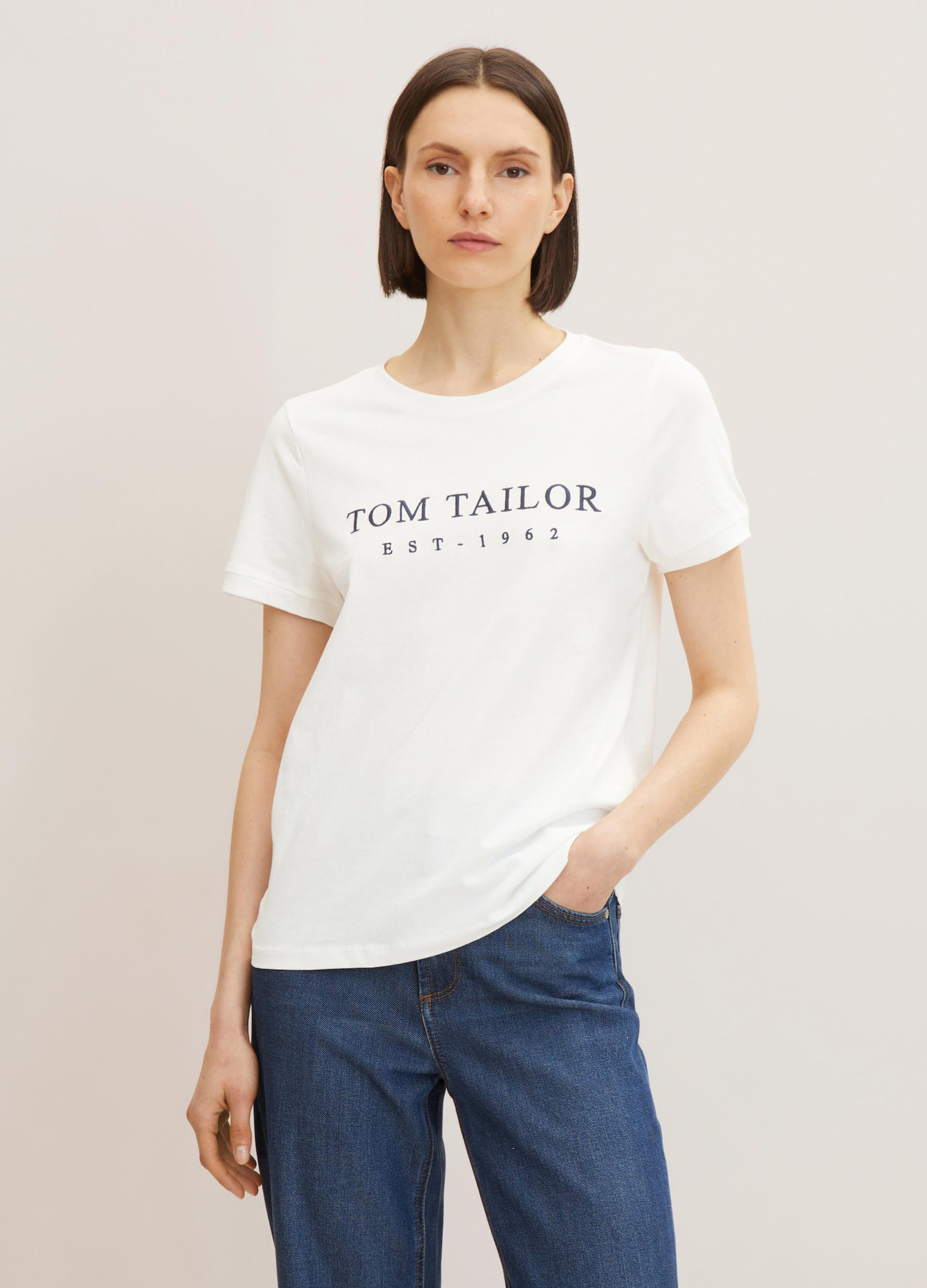 Size T-shirt L Tom Whisper Print A White With Tailor® -