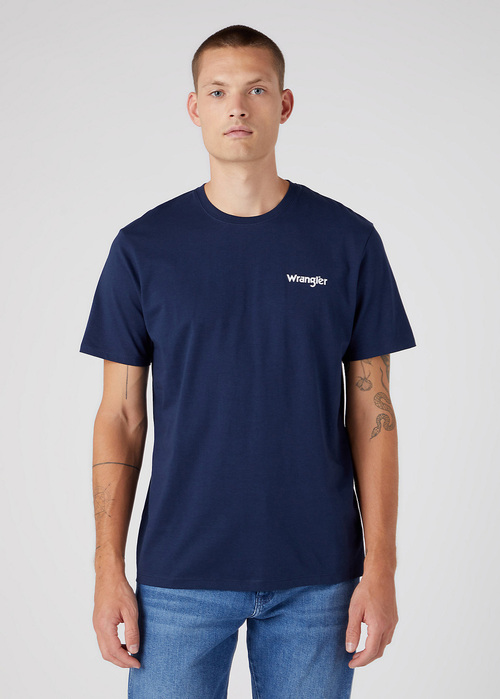 Wrangler 2PACK SIGN OFF TEE TRUE NAVY W7BZFQE12 