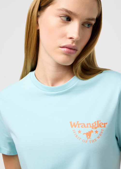 Wrangler Regular Tee - Canal Blue