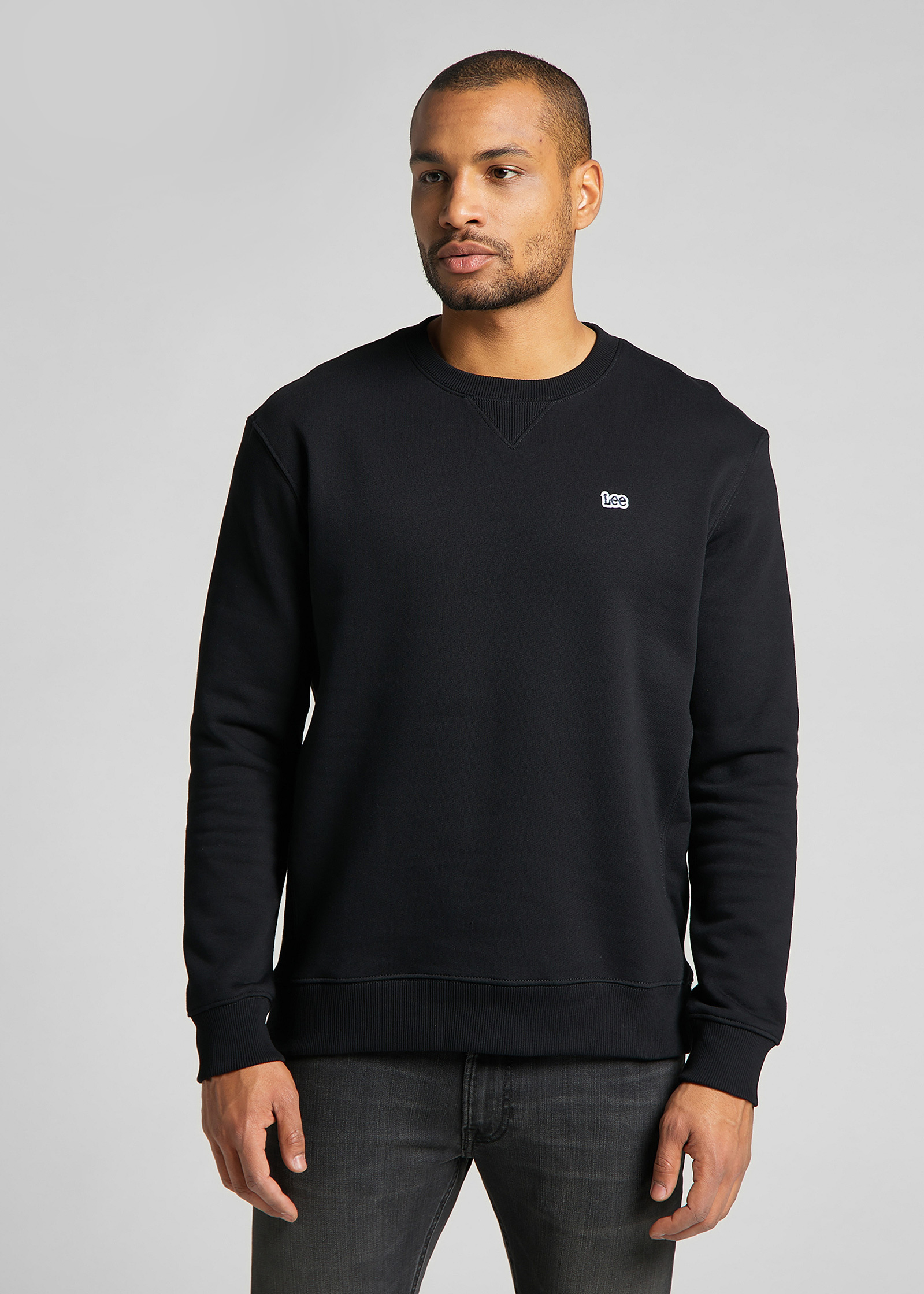 Lee Plain Crew Sweatshirt Black - L81ITJ01 Size XL