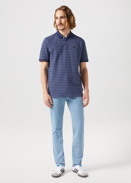 Wrangler® Stripe Polo - Navy