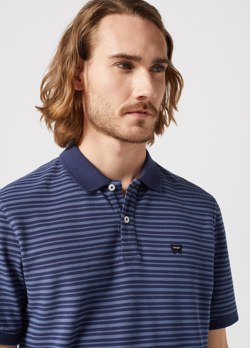 Wrangler® Stripe Polo - Navy