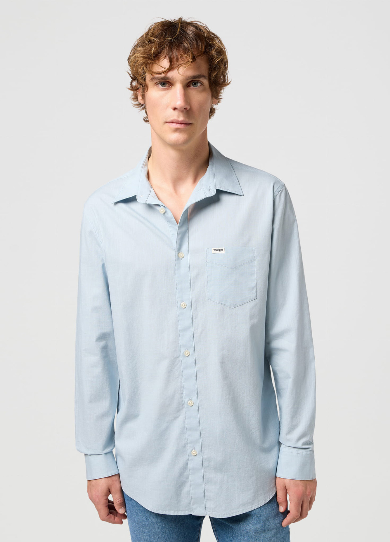 Wrangler® One Pocket Shirt - Blie Fog