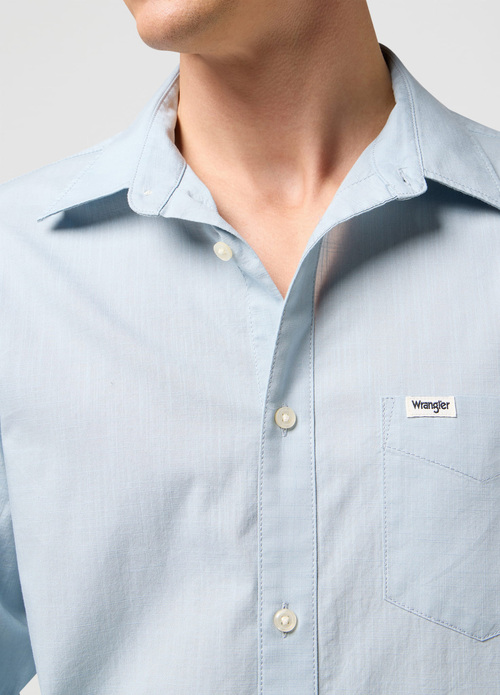 Wrangler® One Pocket Shirt - Blie Fog