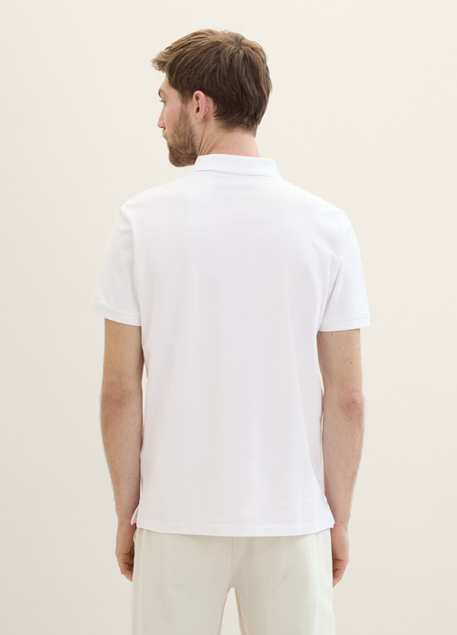 Tom Tailor Basic Polo With Contrast White 1 - 1031006-13308