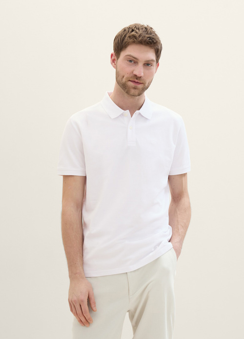 Tom Tailor® Basic Polo With Contrast - White 1