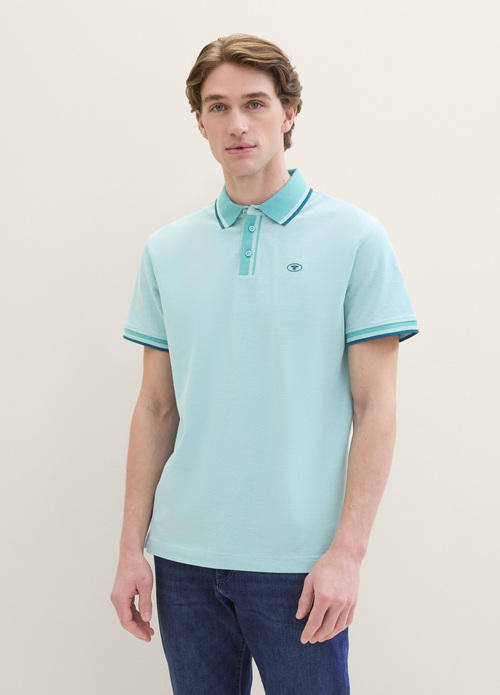 Tom Tailor® Basic Polo Shirt - Meadow Teal Twotone