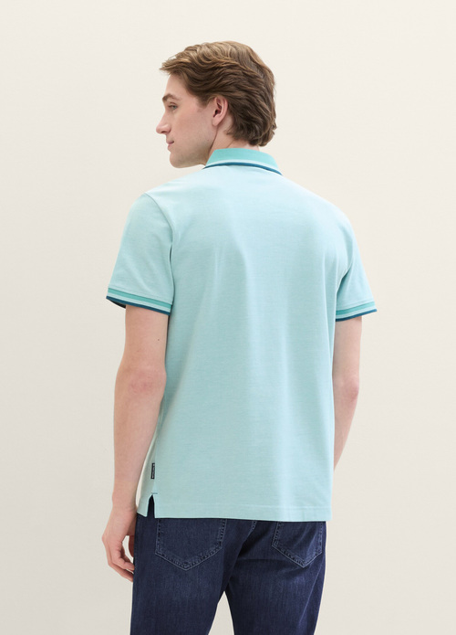 Tom Tailor Basic Polo Shirt Meadow Teal Twotone - 1040822-35651