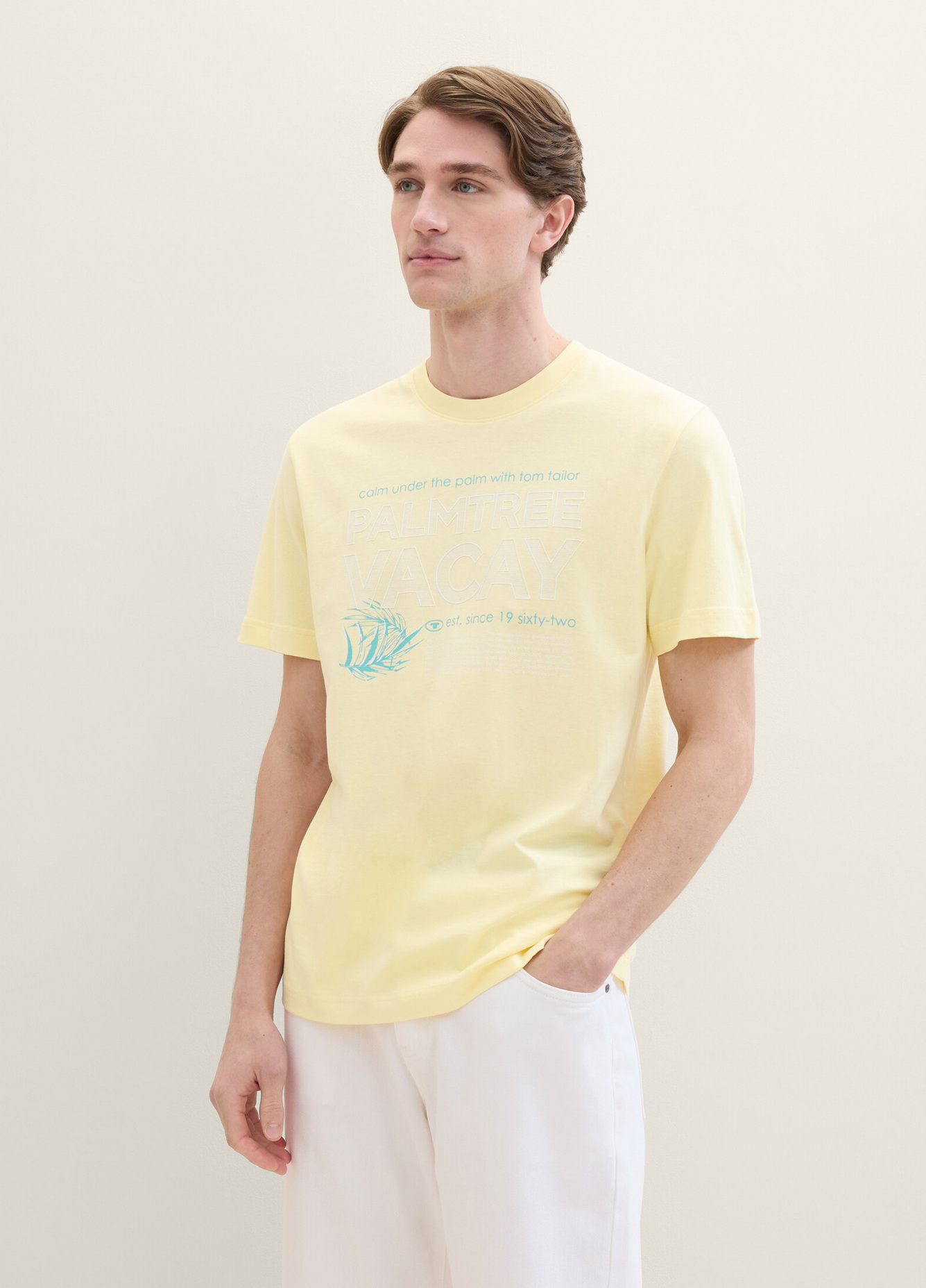 Tom Tailor® C-Neck T-Shirt - Light Yellow