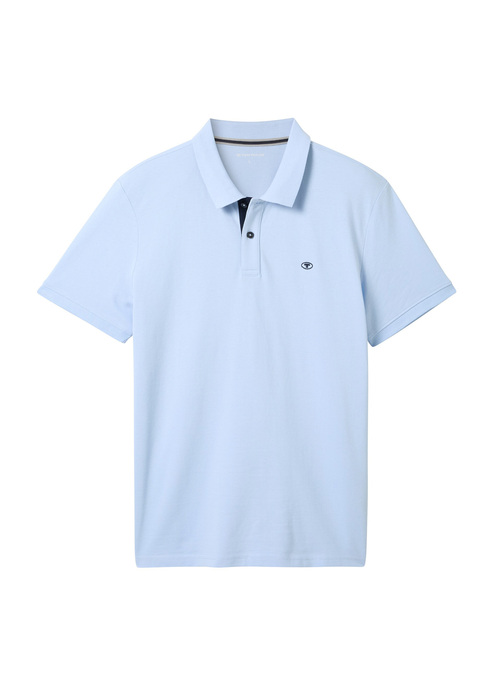 Tom Tailor® Basic Polo With Contrast - Windsurf Blue