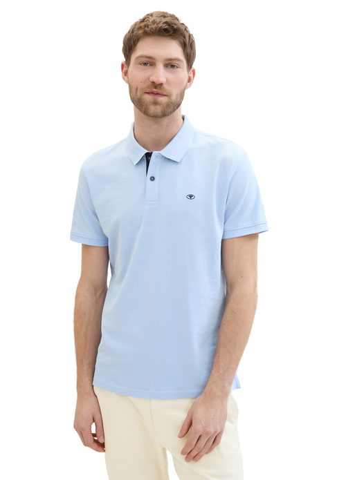 Tom Tailor® Basic Polo With Contrast - Windsurf Blue