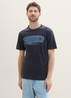 Tom Tailor® T-shirt With A Text Print - Sky Captain Blue