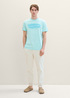 Tom Tailor® T-shirt With A Text Print - Caribbean Turquoise