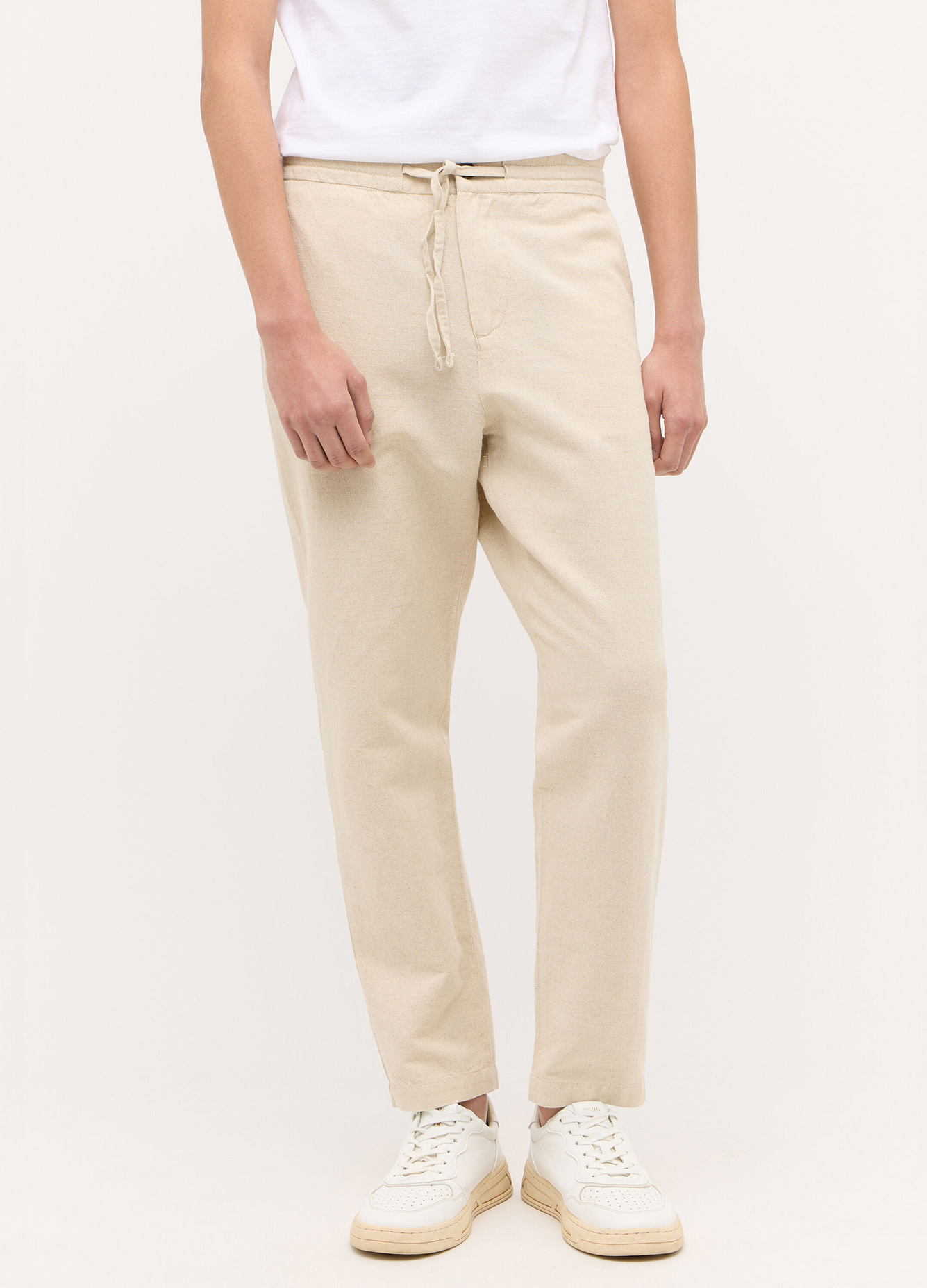 Mustang Jeans Milano Linen Jogger Whisper White Ecru - 1015156-2013