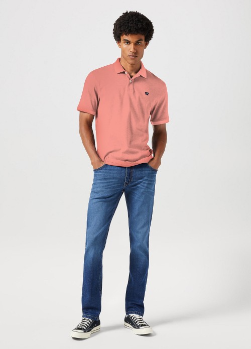 Wrangler Refined Polo Tee Burnt Sienna - 112352859