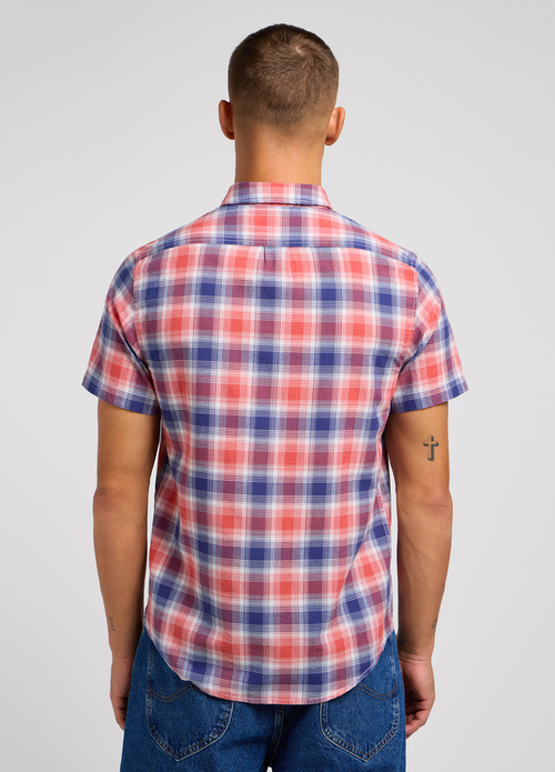 Lee Short Sleeve Button Down Poppy Check - 112349962