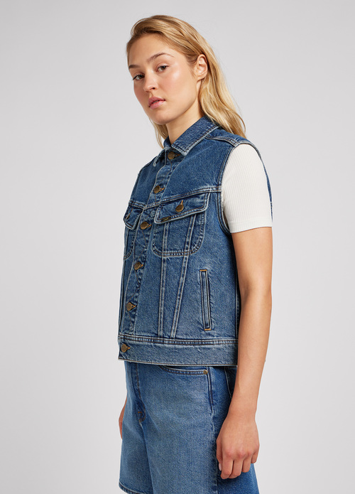 Lee® Sleeveless Rider Jacket - Classic Indigo