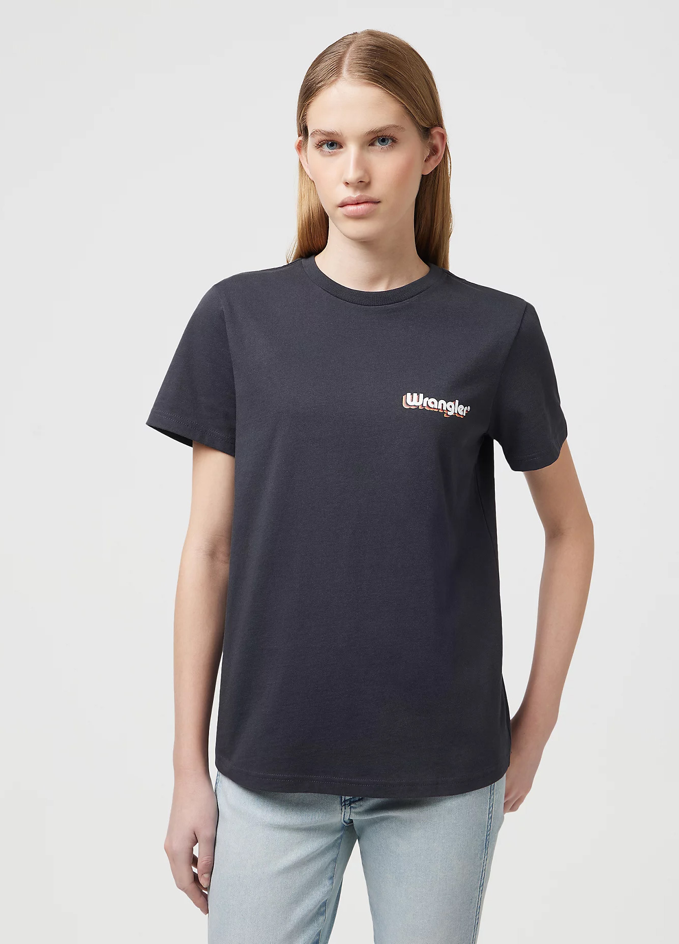 Wrangler Regular Tee Washed Black - 112350315