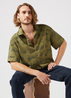 Wrangler® Short Sleeve Resort Shirt - Olive Scenic