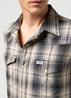 Wrangler Western Shirt Plaza Taupe Check - 112352645