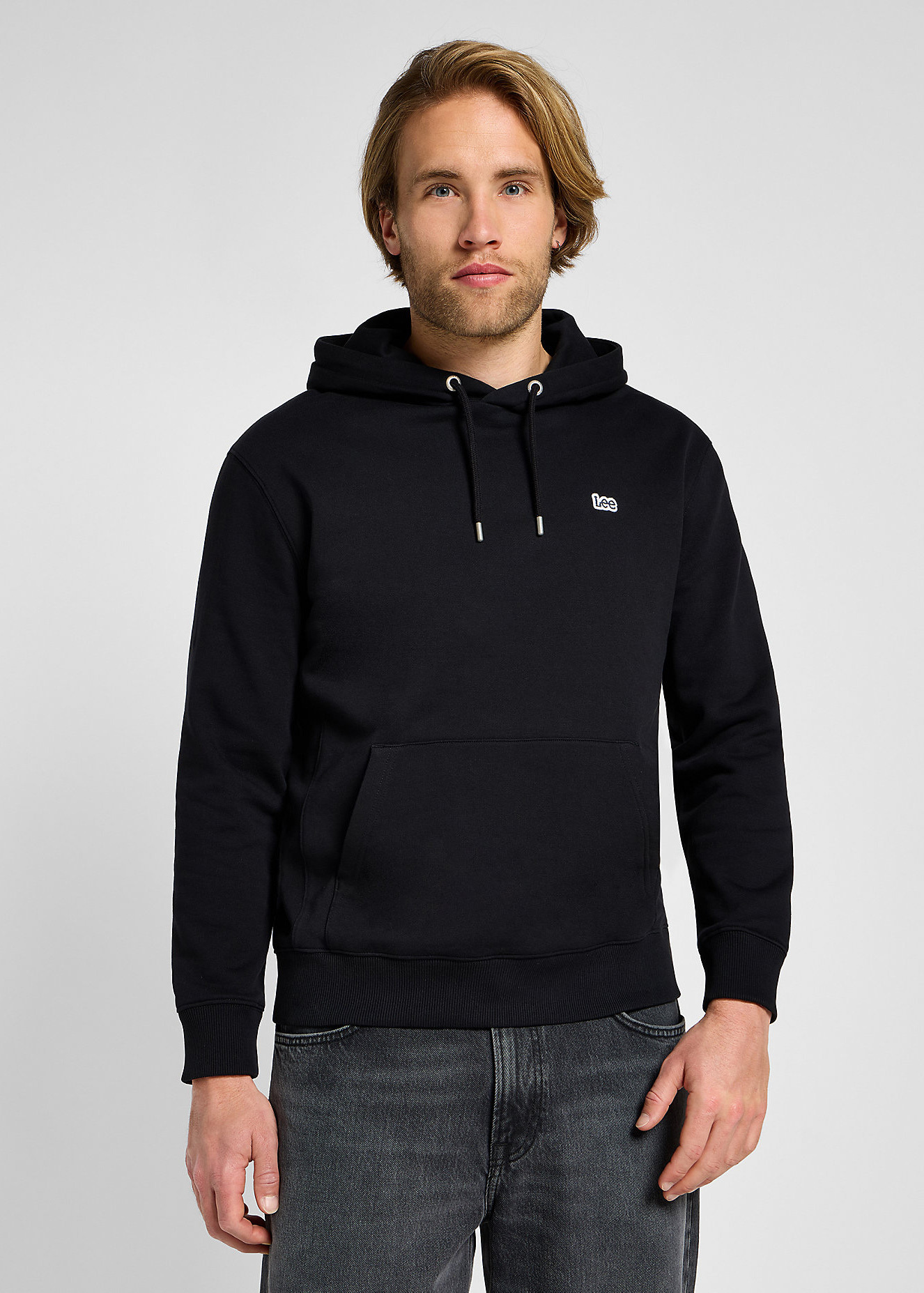 Lee Plain Hoodie Unionall Black - 112355735