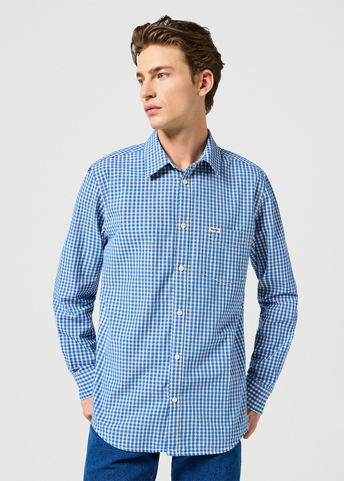 Wrangler One Pocket Shirt Wrangler Blue Stripe - 112358063