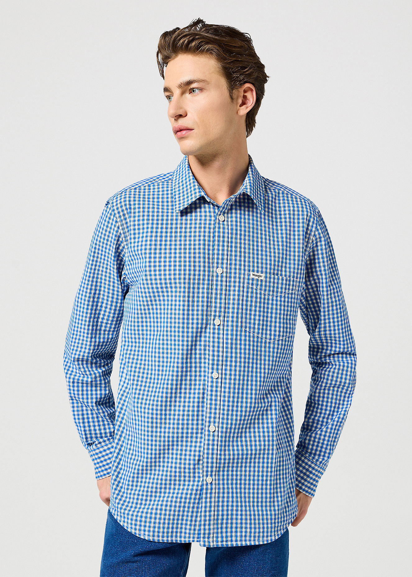 Wrangler® One Pocket Shirt - Wrangler Blue Stripe