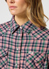 Wrangler® Western Shirt - Peach Check