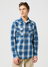 Wrangler® Western Shirt - Buffalo Indigo Check