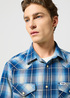 Wrangler® Western Shirt - Buffalo Indigo Check