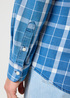 Wrangler® One Pocket Shirt - Blue Indigo Check