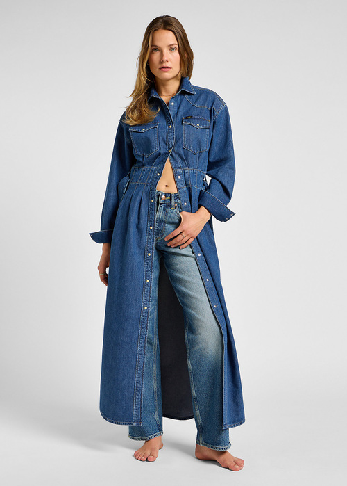 Lee® Belted Western Dress - Blue Fusion