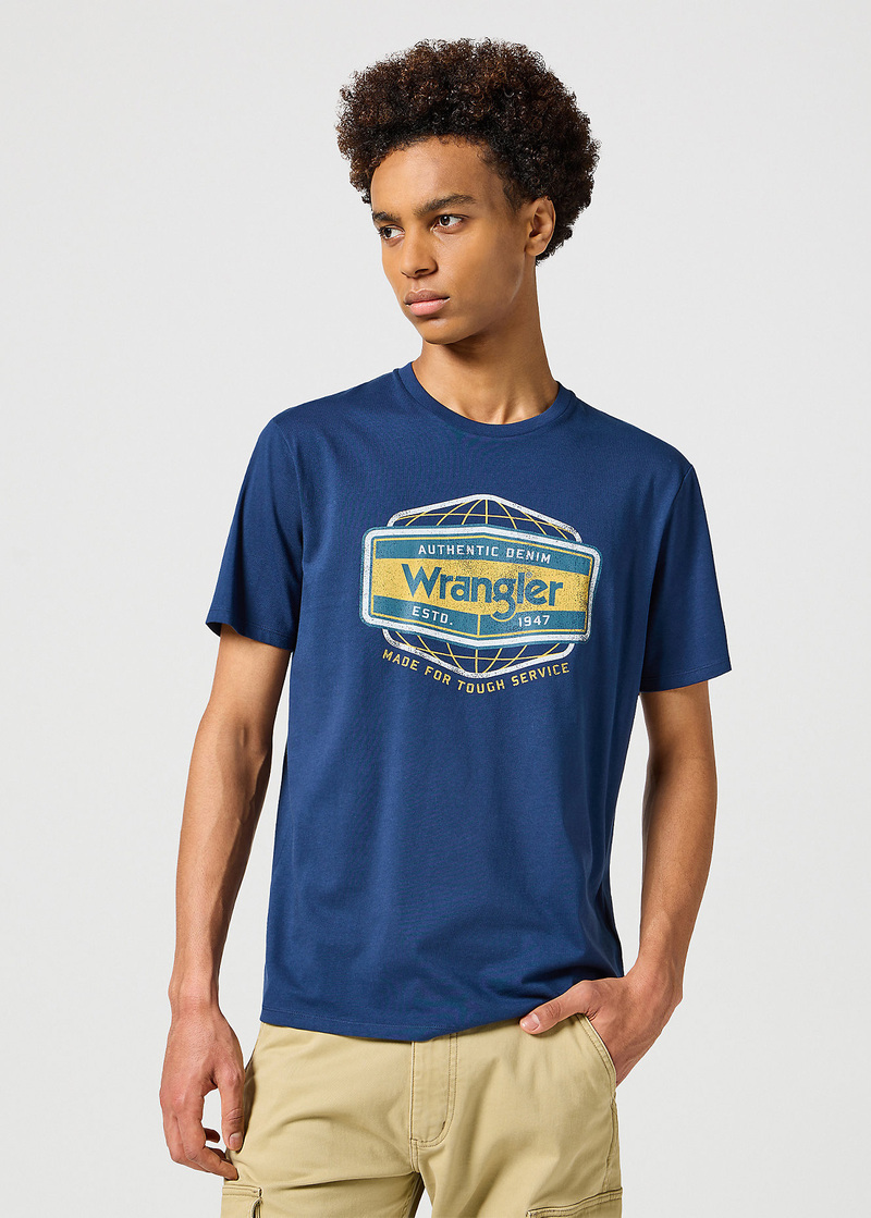 Wrangler Americana Tee Navy - 112357448