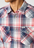 Wrangler® Western Shirt - Red Blue Check