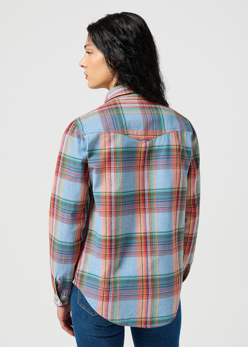 Wrangler® Feme Western Shirt - Indigo Check