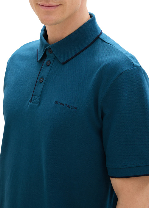 Tom Tailor® Polo Tee - Moss Blue