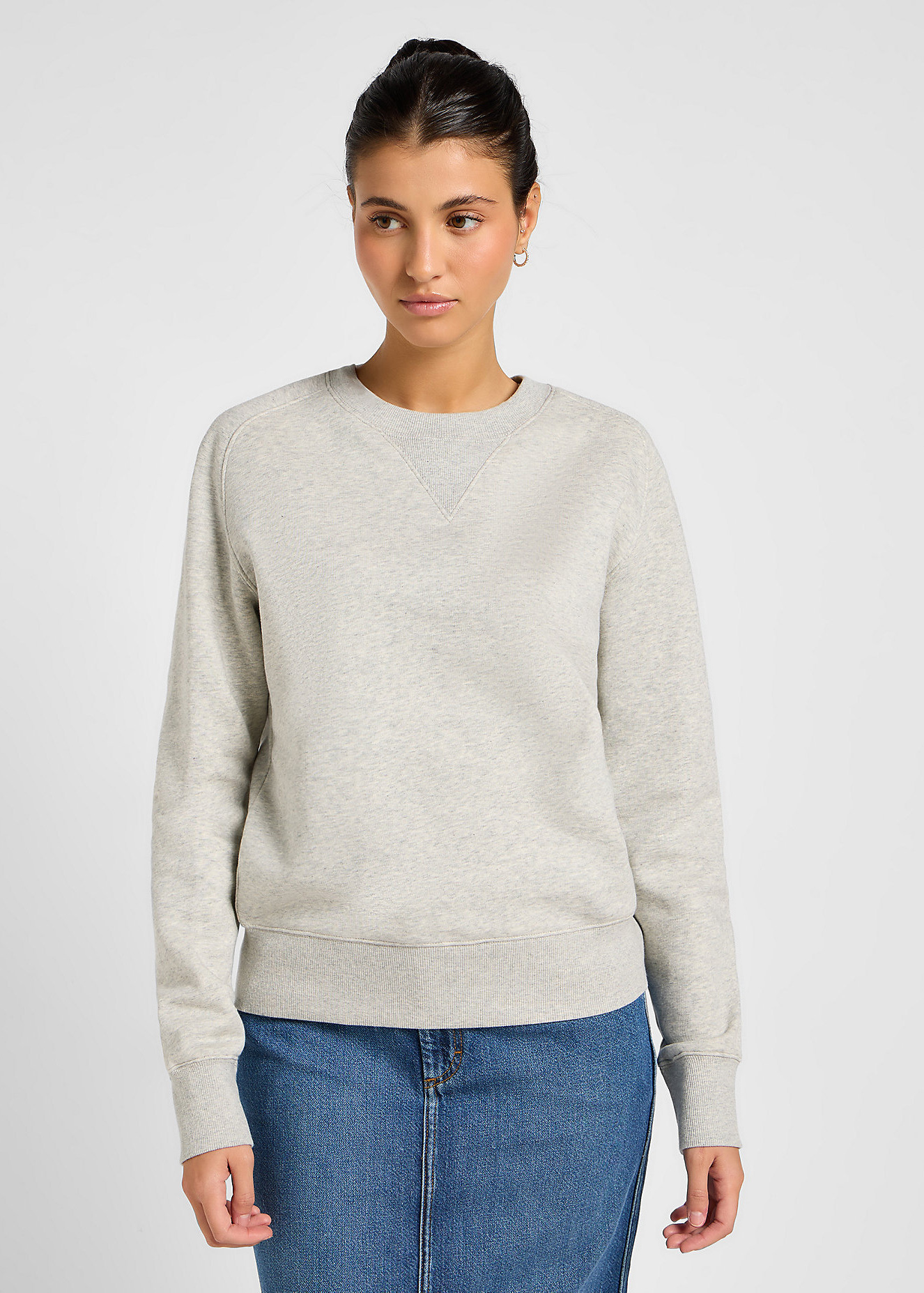 Lee® Long Sleeve Med Wobbly Tee - Grey Heather