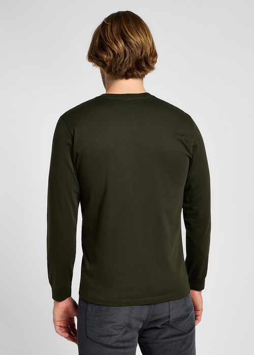 Lee® Long Sleeve Med Wobbly Tee - Olive Night