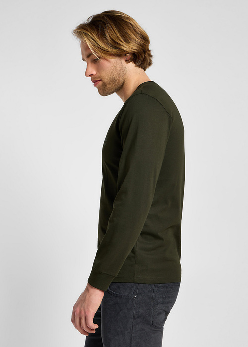 Lee® Long Sleeve Med Wobbly Tee - Olive Night