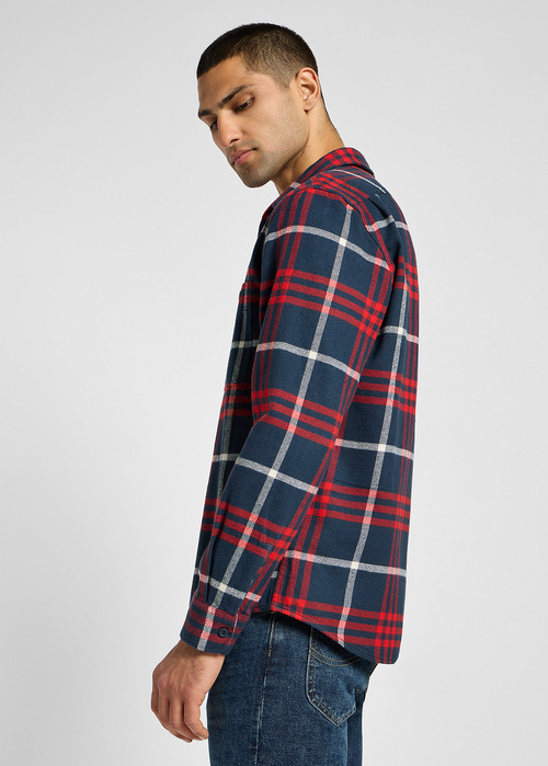 Lee Worker Shirt 20 Rivet Navy Check - 112355647