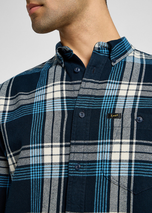 Lee Riveted Shirt Inky Blue Check - 112355754