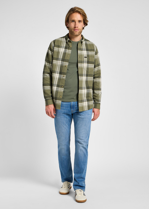 Lee Riveted Shirt Mercantile Green Check - 112355757