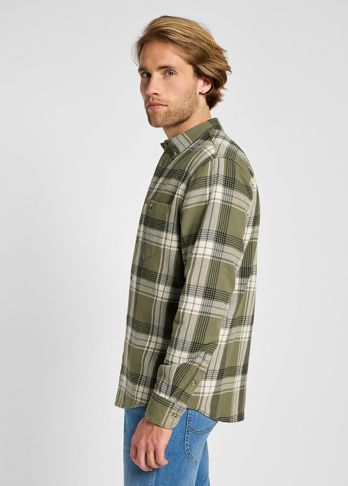 Lee Riveted Shirt Mercantile Green Check - 112355757