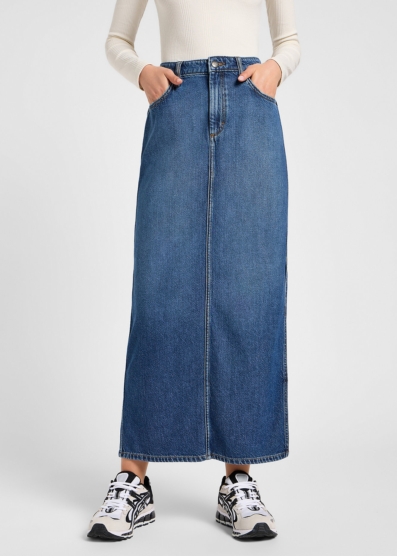 Lee® Side Slit Maxi Skirt - Weekend Chill